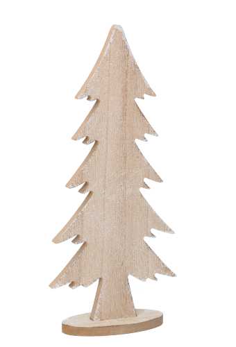 [K1230175] Kerstdecoratie Hout Dennenboom Groot 12.5x5x28cm