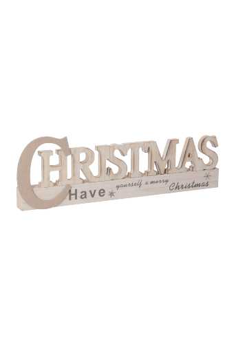 [K1230177] Kerstdecoratie Hout Have Yourself A Merry Christmas 30x2.8x10cm