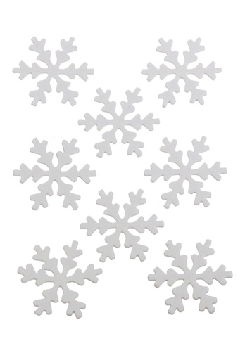 [K1020314] Kado Sticker Sneeuw Felt 3.5cm 8stuks OP IS OP