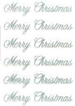 [K1020315] Kado Sticker Merry Christmas 9x1.5mm 6stuks