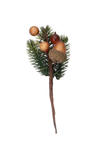 [K1340582] Kado Decoratie Dennetakje Met Eikeltjes 12stuks
