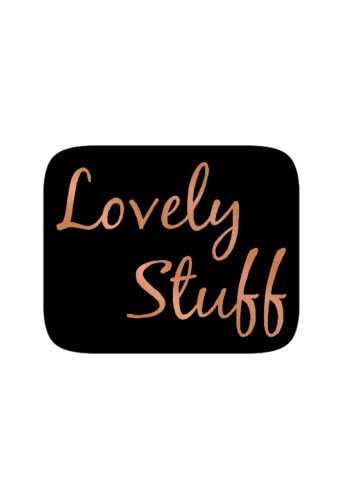 [K1210155] Etiketten Liefde Lovely Stuff Mat Zwart Koper 3.7x3cm 500st op is op