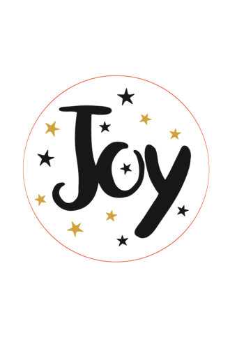 [K1210153] Etiketten Kerst Joy Wit & Zwart 4.7cm 500stuks op is op