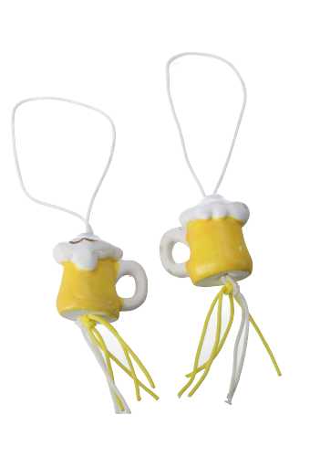 [K1340617] Gelukspoppetjes Bierglas Met Schuim kraag Met Koord 50stuks