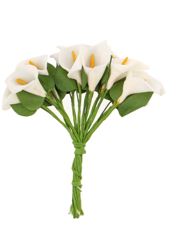 [K1340643] Kado Decoratie Calla Lily Met IJzerdraad 8.5x2cm 144stuks