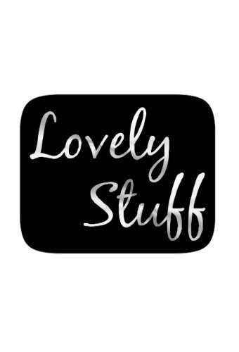 [K1210154] Etiketten Liefde Lovely Stuff Mat Zwart Zilver 3.7x3cm 500st OP IS OP