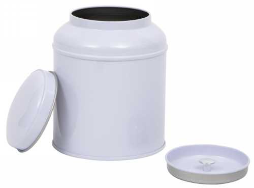 [1150423] Blikken Blanco Wit r10x13cm 12stuks met extra deksel