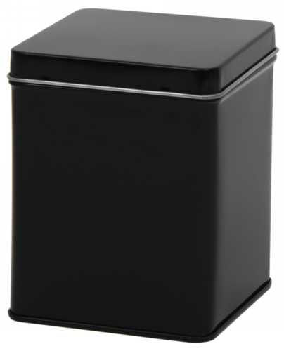 [1150426] Blikken Blanco Zwart Square Medium 100gram 7.5x7.5x9.5cm 12stuks