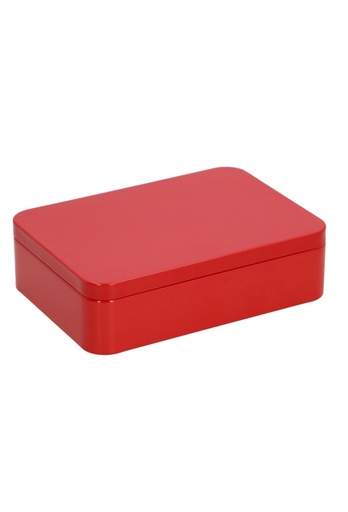 [1630452] Blikken Uni Rood Rechthoekig 14.2x10.1x3.1cm 12stuks