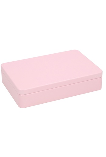 [1630460] Blikken Uni Pastel Roze Rechthoekig 18.5x12.5x4cm 12stuks