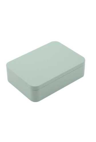 [1630459] Blikken Uni Pastel Mint Groen Rechthoekig 18.5x12.5x4cm 12stuks