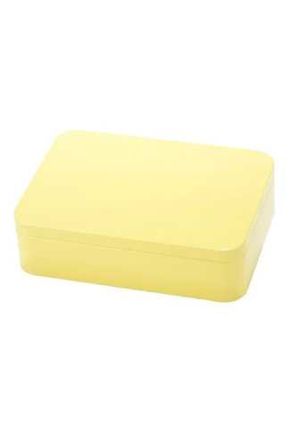 [1630456] Blikken Uni Geel Rechthoekig 14.2x10.1x3.1cm 12stuks