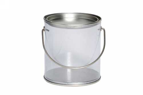 [1150129] Blikken Blanco Snoepblikje Met Venster Rond r8.5x9.1cm 12stuks