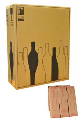 [1170448] Wijn Verzendverpakking 3 fles 31.4x12x38cm Met inlay 15stuks