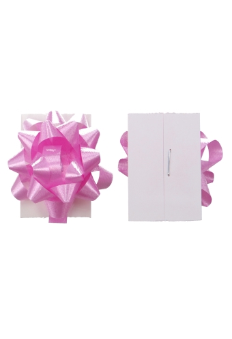 [K1370006] Baby Mini Bows Strik Rond 35mm Baby Roze Met Plakker 100stuks