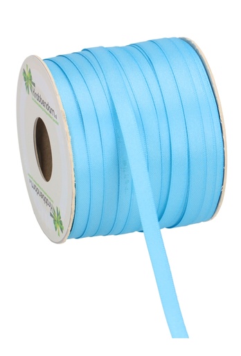 [K1300050] Satijn Dubbel Lint 6mm x 100 meter Middel Blauw
