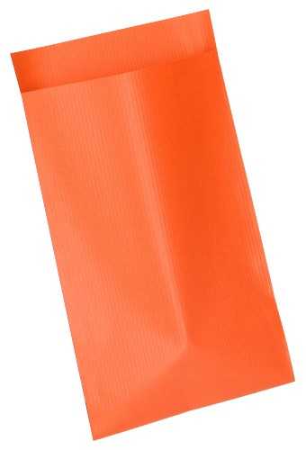 [K1070051] Kadozakjes Kraft Oranje 12x19cm 200stuks Geschenkverpakking