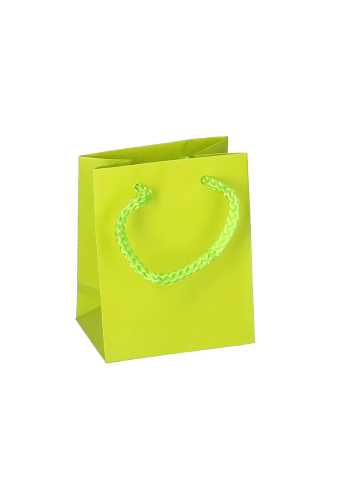 [K1110173] Kadotasjes Latina Mat Lime Groen Met Koord 10x6.5x12cm 12stuks