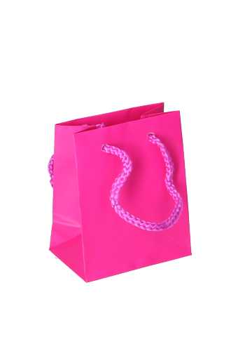 [K1110174] Kadotasjes Latina Mat Fuchsia Met Koord 10x6.5x12cm 12stuks
