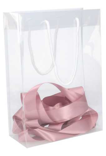 [K1110310] Kadotasje Rimella Met Koord 180my 22x10x31cm 25stuks