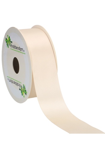 [K1300005] Satijn Dubbel Lint 40mm x 25 meter Creme