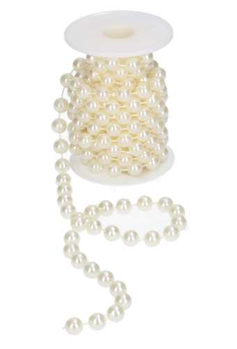 [K1390226] Luxe Kadolint Parel Wit 10mm x 3 meter