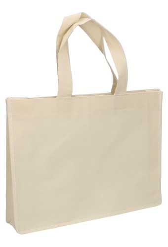 [1110357] AKTIE Draagtas Monza Nonwoven Bigshopper Creme 35x8x25cm 100stuks