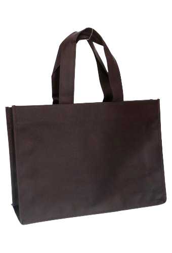 [1110358] AKTIE Draagtas Monza Nonwoven Bigshopper Bruin 35x8x25cm 100stuks