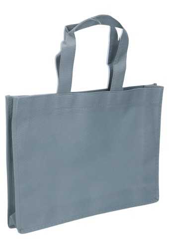 [1110359] AKTIE Draagtas Monza Nonwoven Bigshopper Licht Grijs 35x8x25cm 100st