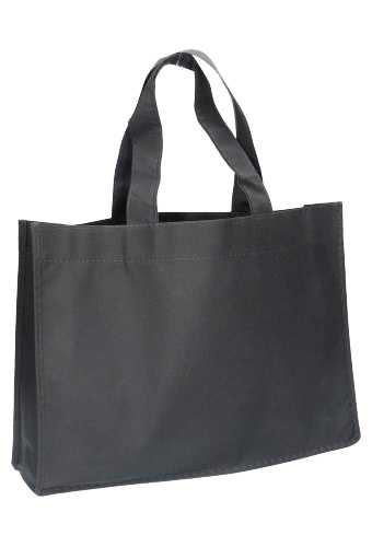 [1110360] Draagtas Monza Nonwoven Bigshopper Donker Grijs 35x8x25cm 100stuks