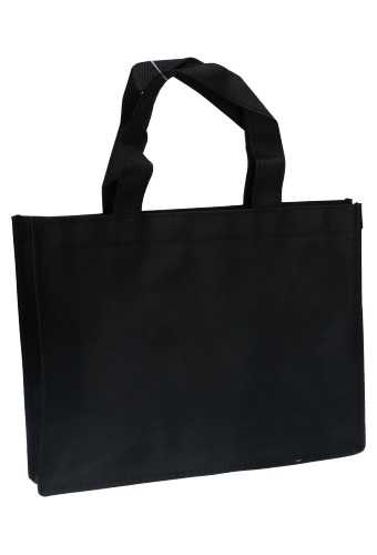 [1110361] Draagtas Monza Nonwoven Bigshopper Zwart 35x8x25cm 100stuks