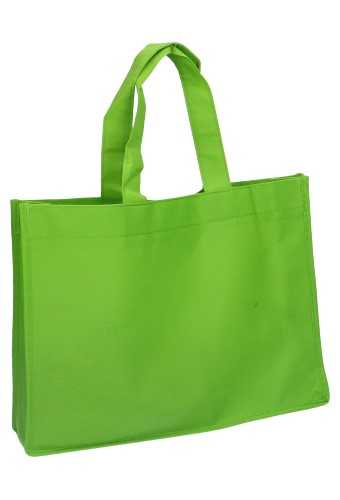 [1110362] AKTIE Draagtas Monza Nonwoven Bigshopper Groen 35x8x25cm 100stuks