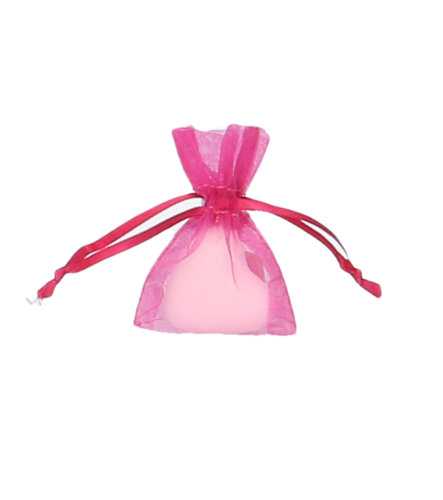 [K1070433] Organza zakjes Fuchsia Super Mini 5x7.5cm 10stuks