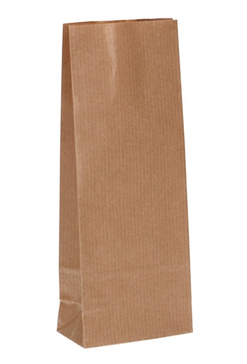 [K1240040] Blokbodemzakjes Kraft Blanco Sealbaar 6.7x4x17.7cm 100stuks