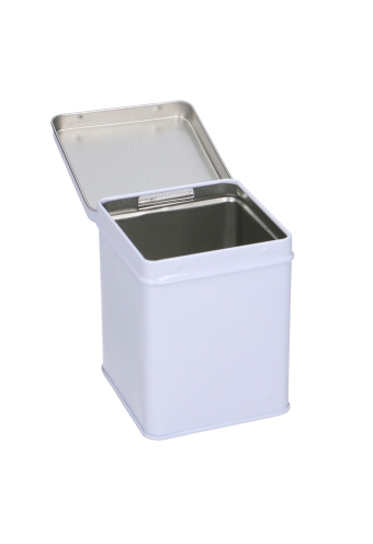 [1150025] Blikken Blanco Wit medium 100gram 7.5x7.5x9.5cm 12stuks