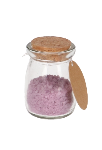 [K1590005] Glazen Potje Brisia Rond Met Kurkje 7.5x5.6cm 10stuks