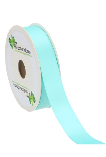[K1300180] Satijn Dubbel Lint 25mm x 50 meter Mint Groen