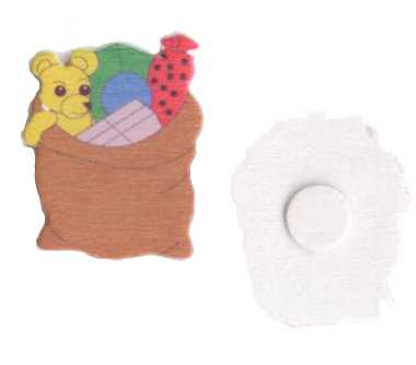 [K1340327] Houten Sintdecoratie De Zak Van De Sinterklaas 3.5cm 100 stuks