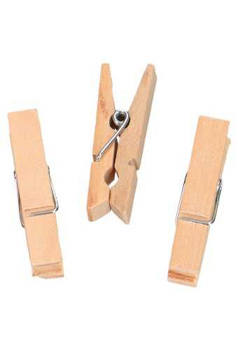 [K1340365] Houten Decoratie Naturel Houten Knijper 3.5cm 24stuks