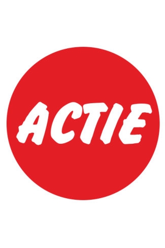 [K1210084] Etiketten Actie Rood 3.5cm 500stuks