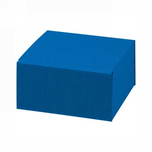 [1270724] Kadodoos Colour Rib Blauw Vierkant 20x20x10cm 25stuks