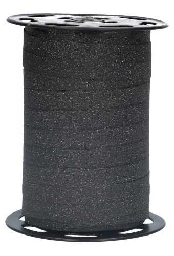 [K1010271] Krullint Glitter Zwart 10mm x 100 meter