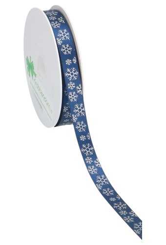 [K1390720] Kadolint Satijn lint Blauw & Wit Snow 12mm x 25 meter