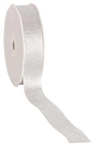 [K1390770] Kadolint Metallic Zilver Flare Woven 25mm x 20meter