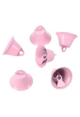 [K1340565] Decoratie Belletjes & Klepel Roze 2.1cm 24stuks