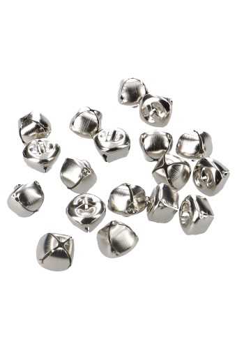 [K1340570] Decoratie Kleine Belletjes & Klepel Zilver 1.5cm 48stuks