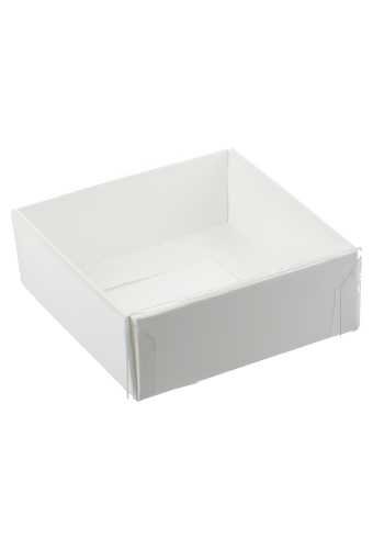[K1271620] Transparant Cadeaudoosjes Witte Bodem 7.6x7.6x2.9cm 100stuks