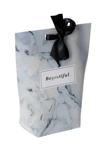 [K1020304] Cadeaubon + Kadozakje Thank You Marble Grijs & Lint 10.5x2.8x16cm 10st