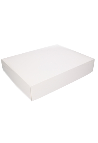 [K1270103-40] Geschenkdoos & Deksel Gaby Wit Blinkend 40x31x8cm 50stuks