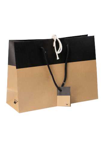 [K1110647] Cadeautasjes Palli Met Lintgleuf Kraft & Zwart 33x11.5x24cm 10stuks